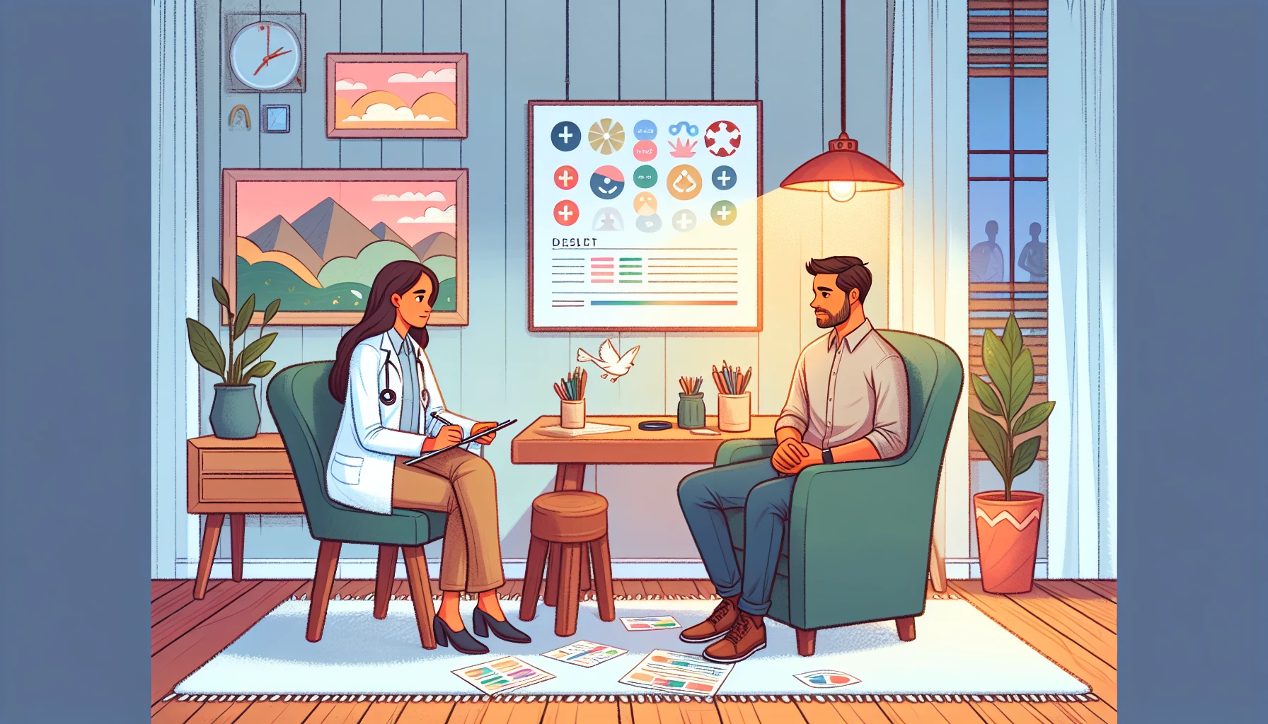 psychologist with patient adhd treatment